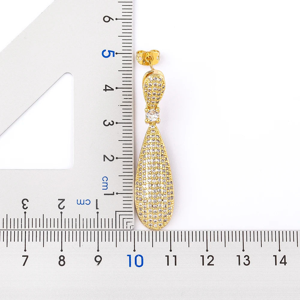 Delicate Shiny Zircon Earrings for Women