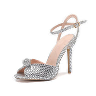 Summer Elegant High heels Crystal Wedding Banquet Bridal Shoes