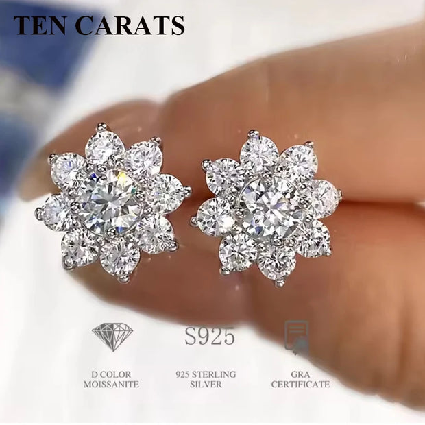Luxury Moissanite Stud Earrings