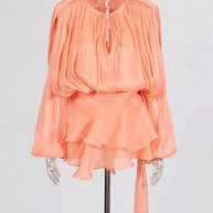 Solid Blouse Mini Dresses For Women