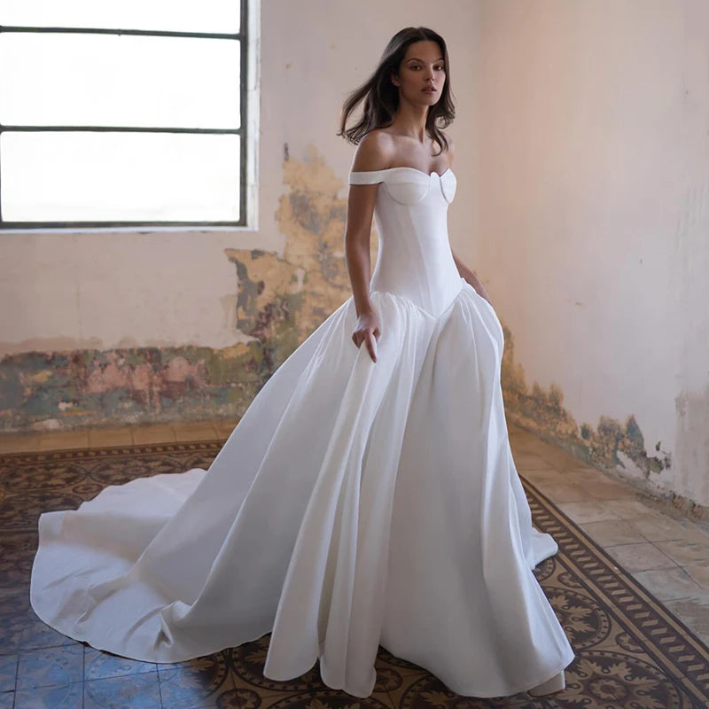 Eightree Elegant Boho Wedding Dress