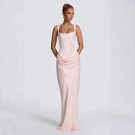 Square-Neck Fishtail Formal Dress