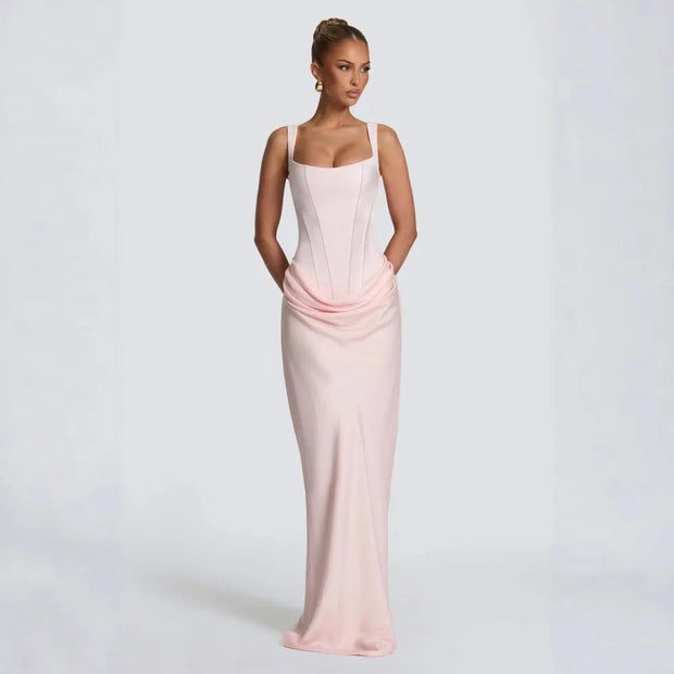Square-Neck Fishtail Formal Dress