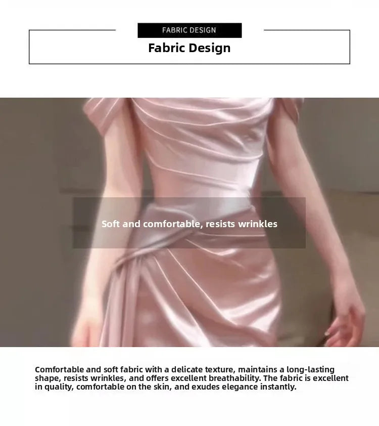 Pink One-Shoulder Evening Gown