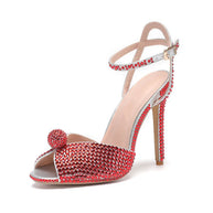 Summer Elegant High heels Crystal Wedding Banquet Bridal Shoes