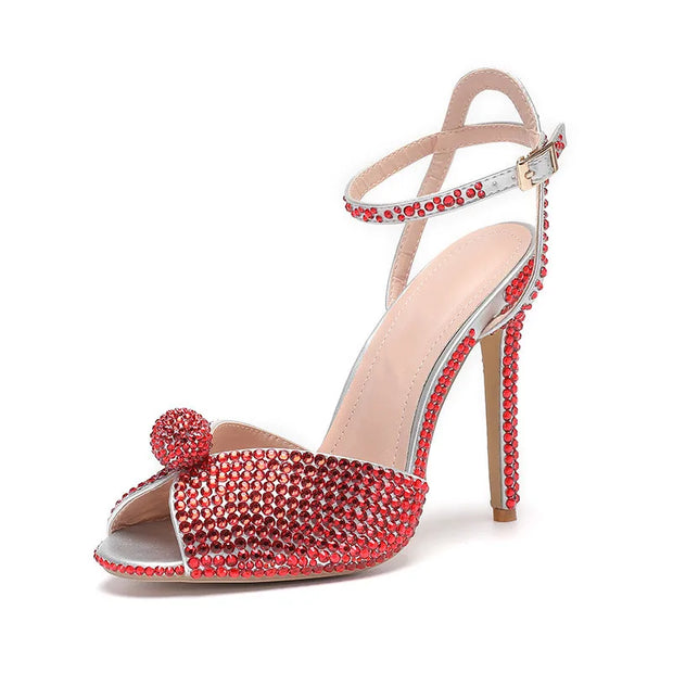 Summer Elegant High heels Crystal Wedding Banquet Bridal Shoes