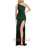 One-Shoulder Sleeveless Sweep Dresses