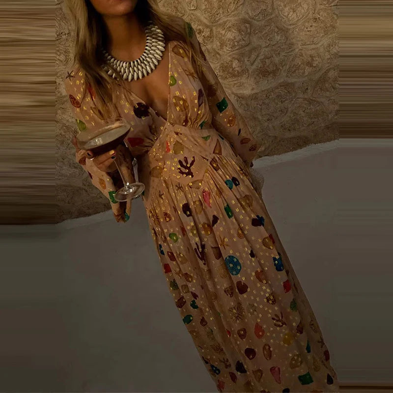 Fashion Hight Waist Pleated Chiffon Party Dress