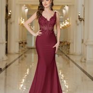 Elegant Straps White Mermaid Wedding Dresses