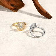 Round Cut Moissanite Engagement Ring for Women