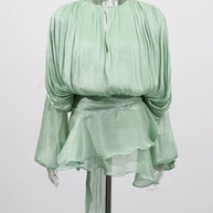 Solid Blouse Mini Dresses For Women