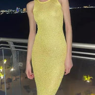 Women's Sexy Sleeveless Glitter Dress