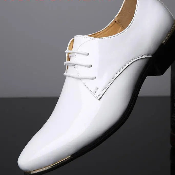 Premium Men’s Patent Leather Wedding Shoes