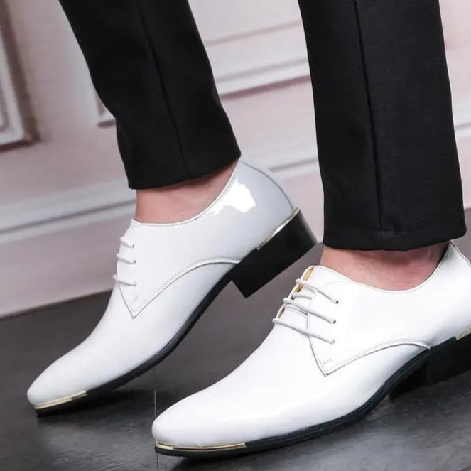 Premium Men’s Patent Leather Wedding Shoes