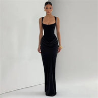 Square-Neck Fishtail Formal Dress