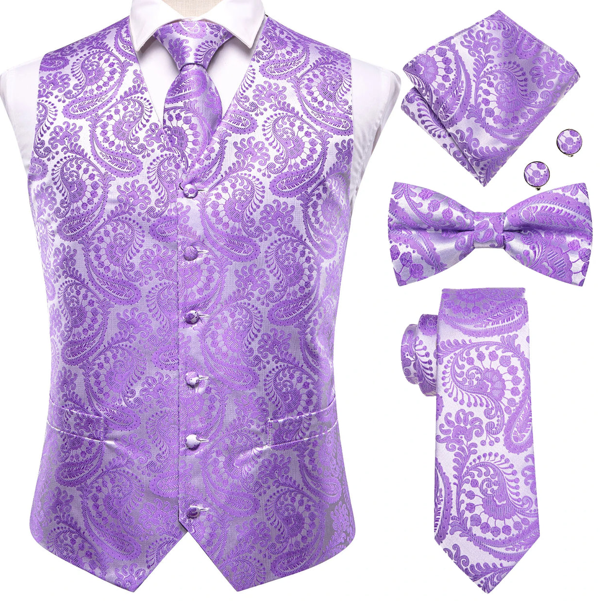 Luxury Silk Men’s Vest Set