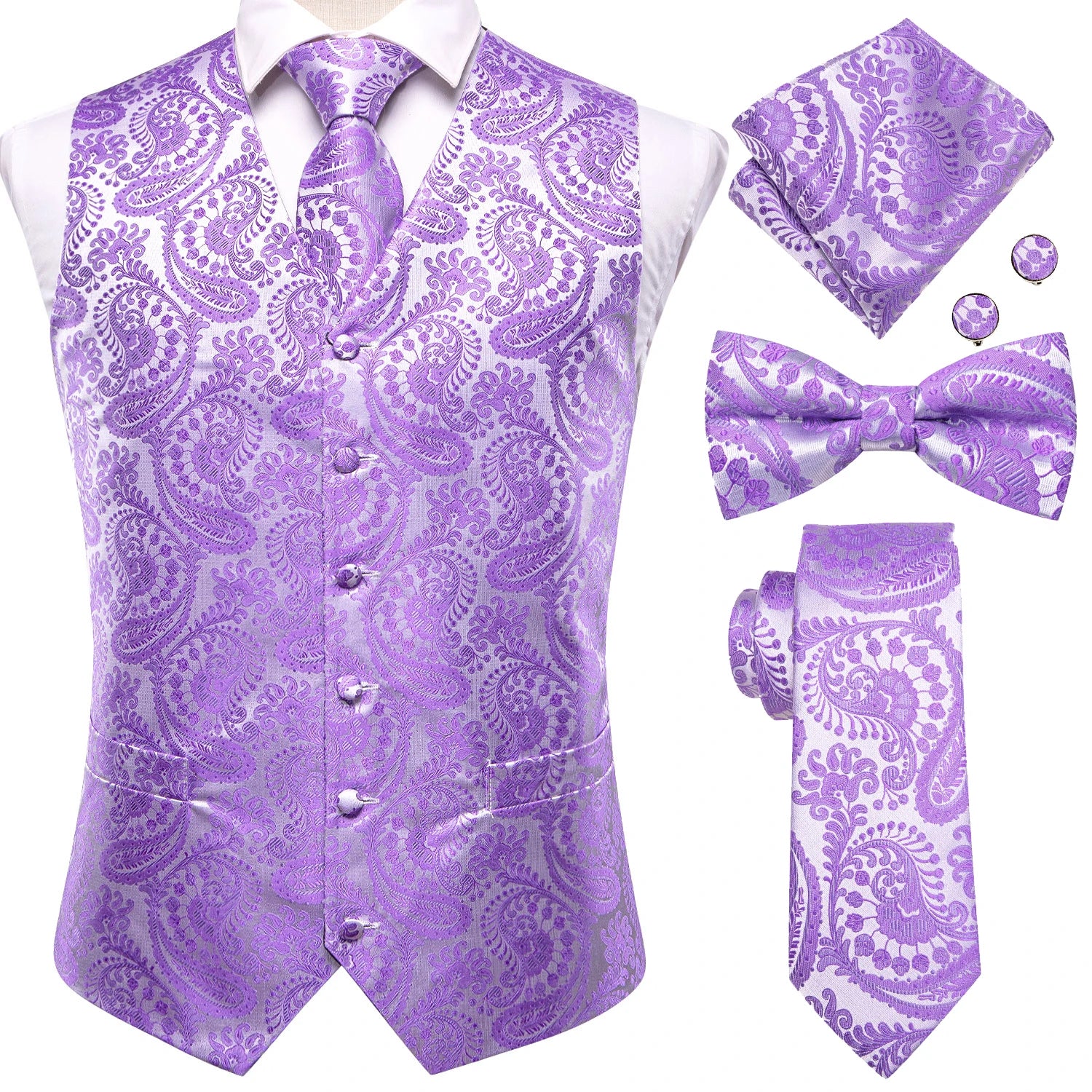 Luxury Silk Men’s Vest Set