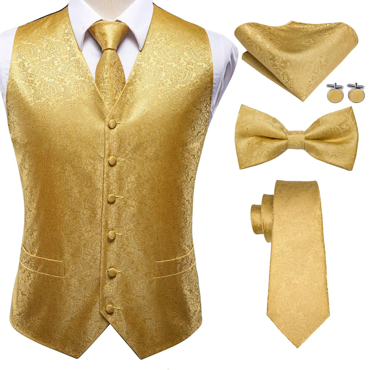 Luxury Silk Men’s Vest Set