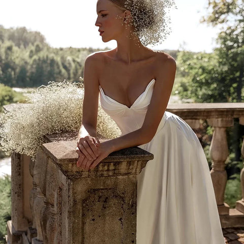 Simple A-Line Wedding Dresses