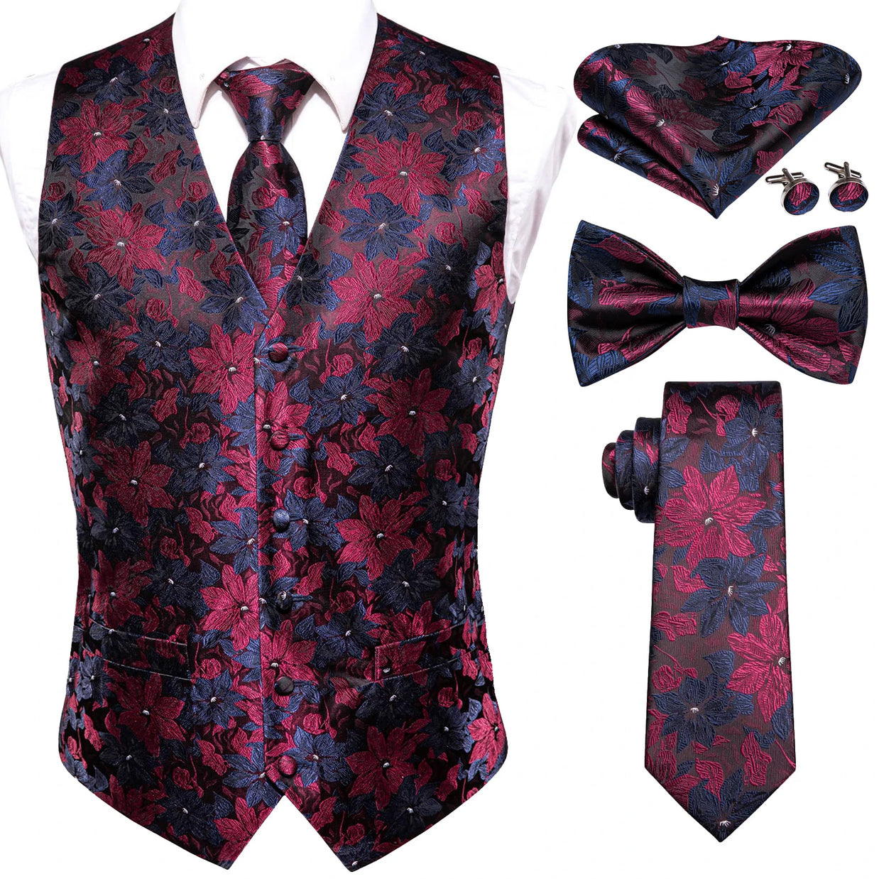 Luxury Silk Men’s Vest Set