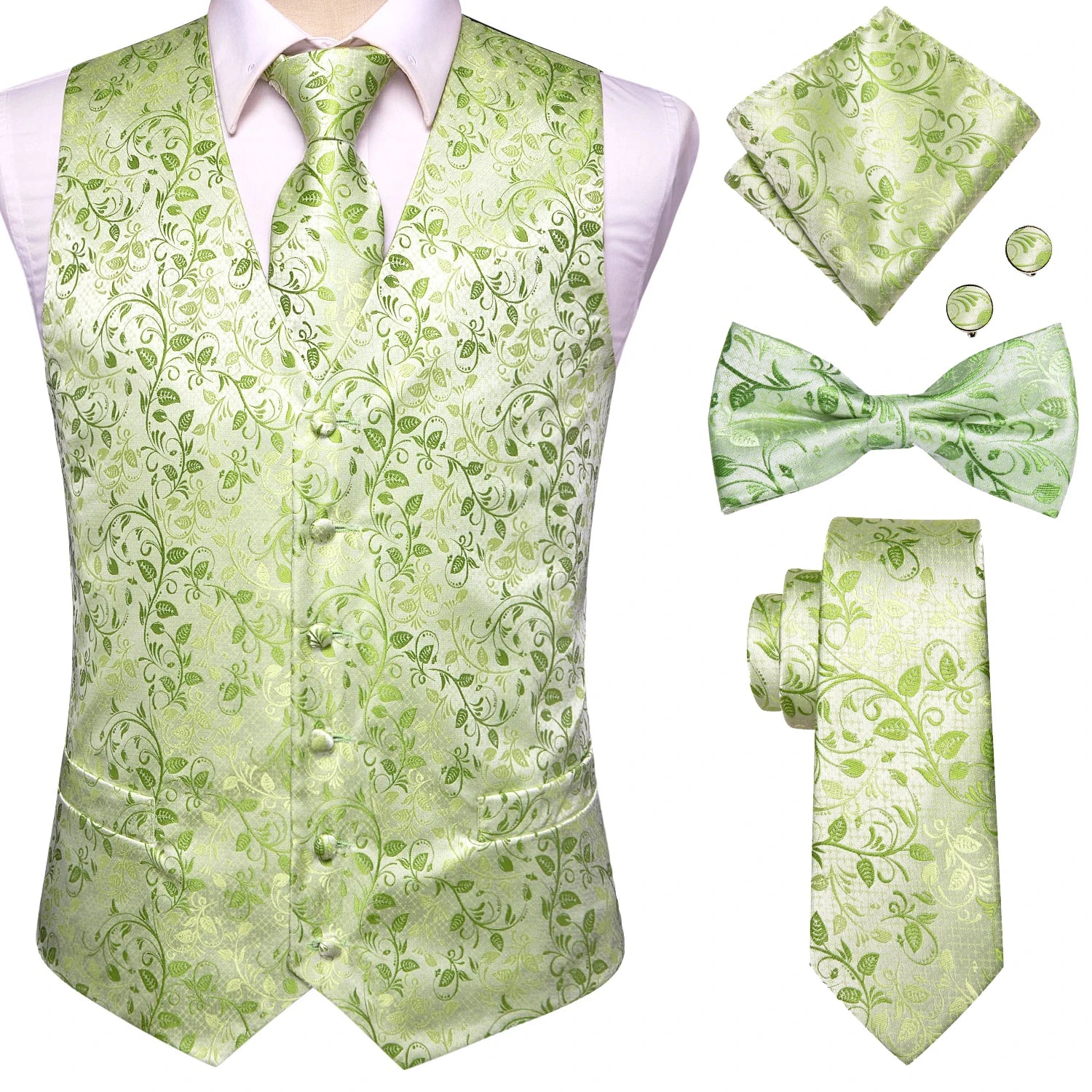 Luxury Silk Men’s Vest Set