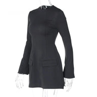 Waist-Cinched Midi Dress for Fall & Winter