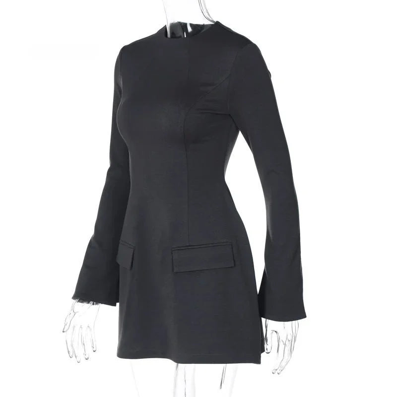 Waist-Cinched Midi Dress for Fall & Winter