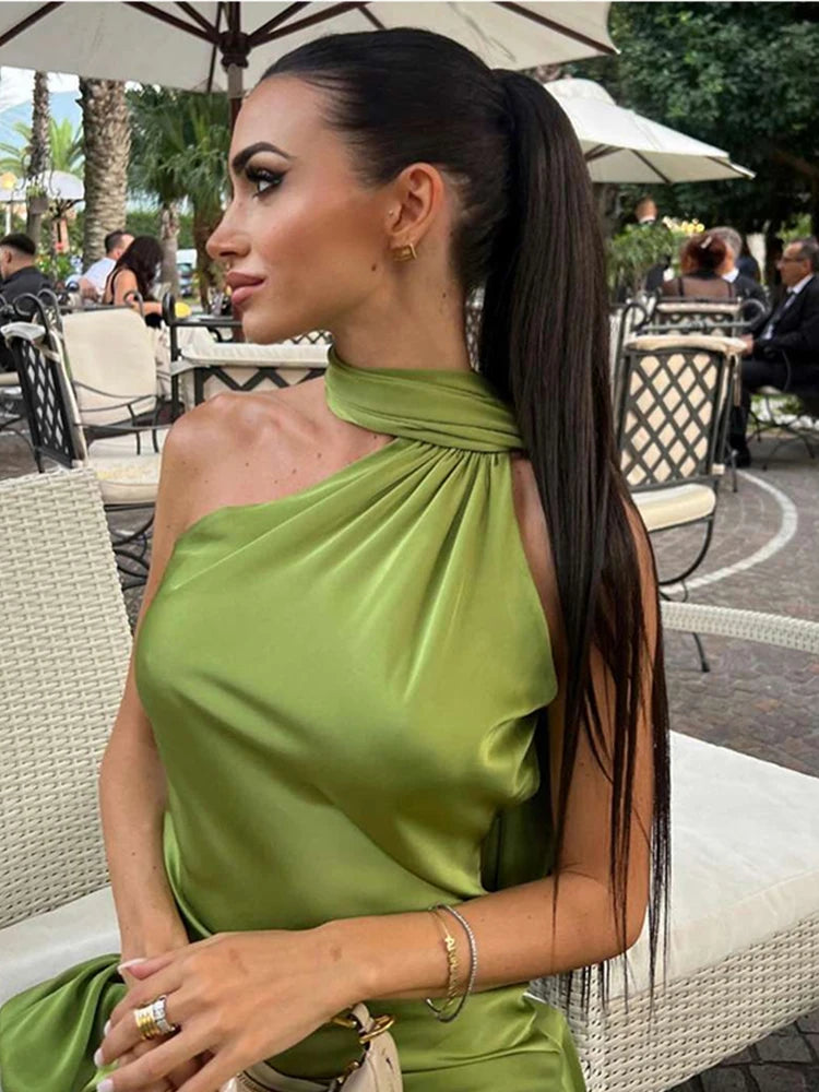 Satin Ribbon Party Dress For Women