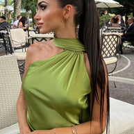 Sexy Satin Ribbon Party Dress For Women