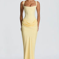 Square-Neck Fishtail Formal Dress