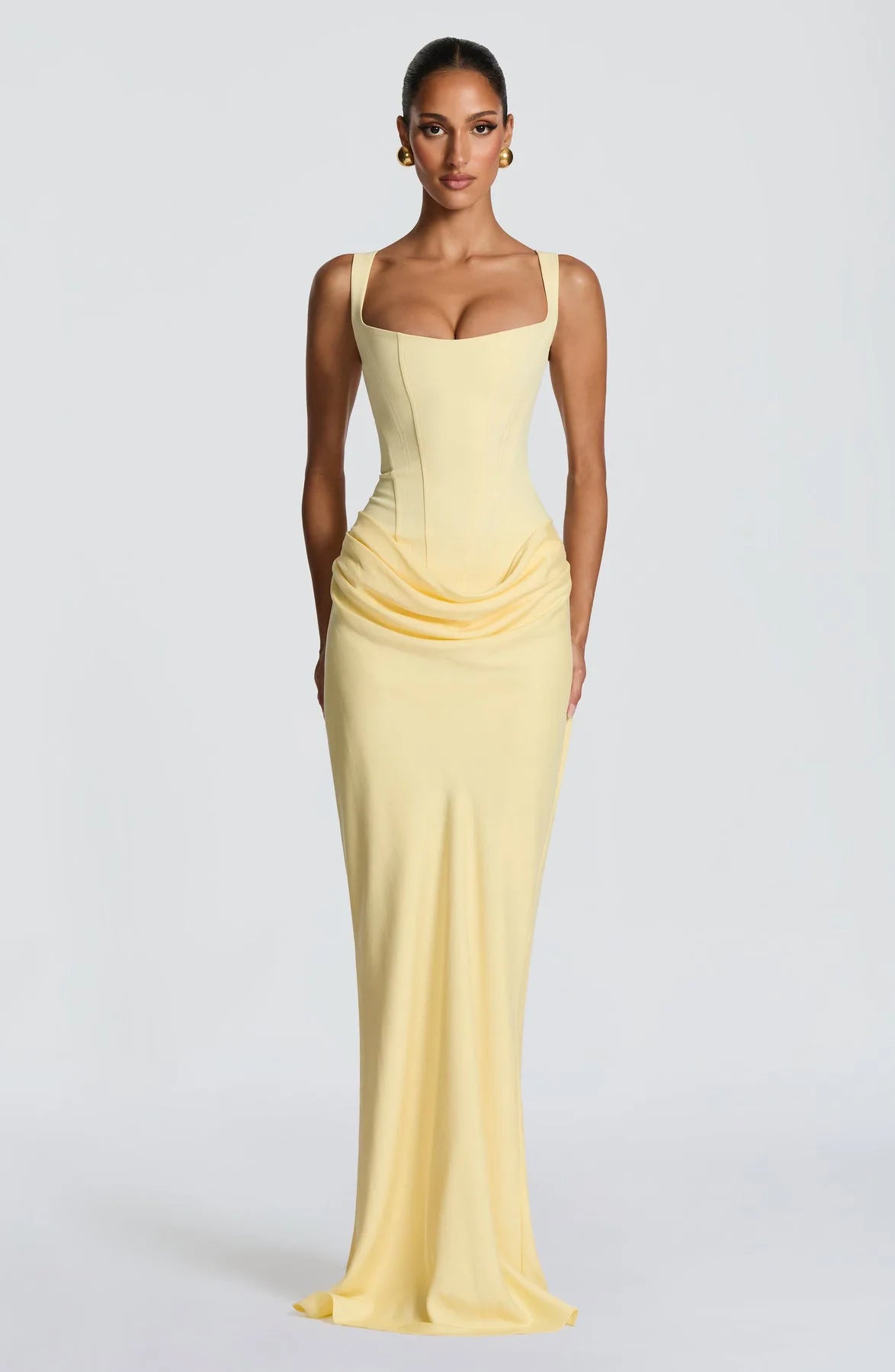 Square-Neck Fishtail Formal Dress