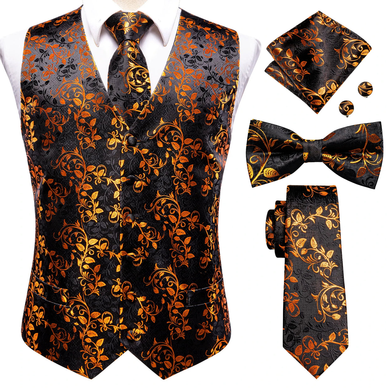 Luxury Silk Men’s Vest Set