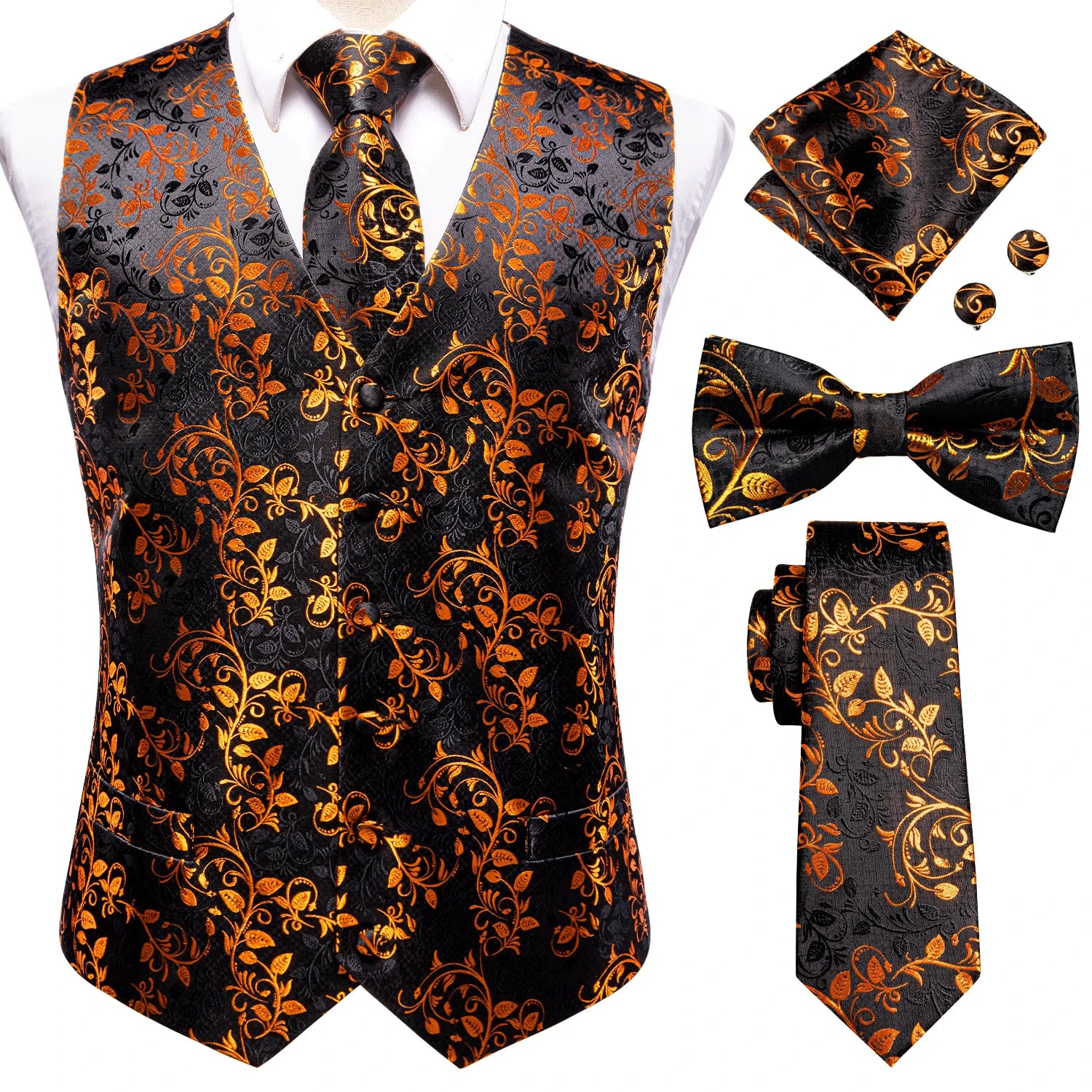 Luxury Silk Men’s Vest Set