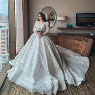 Crystal Beaded Dubai Bridal Dress