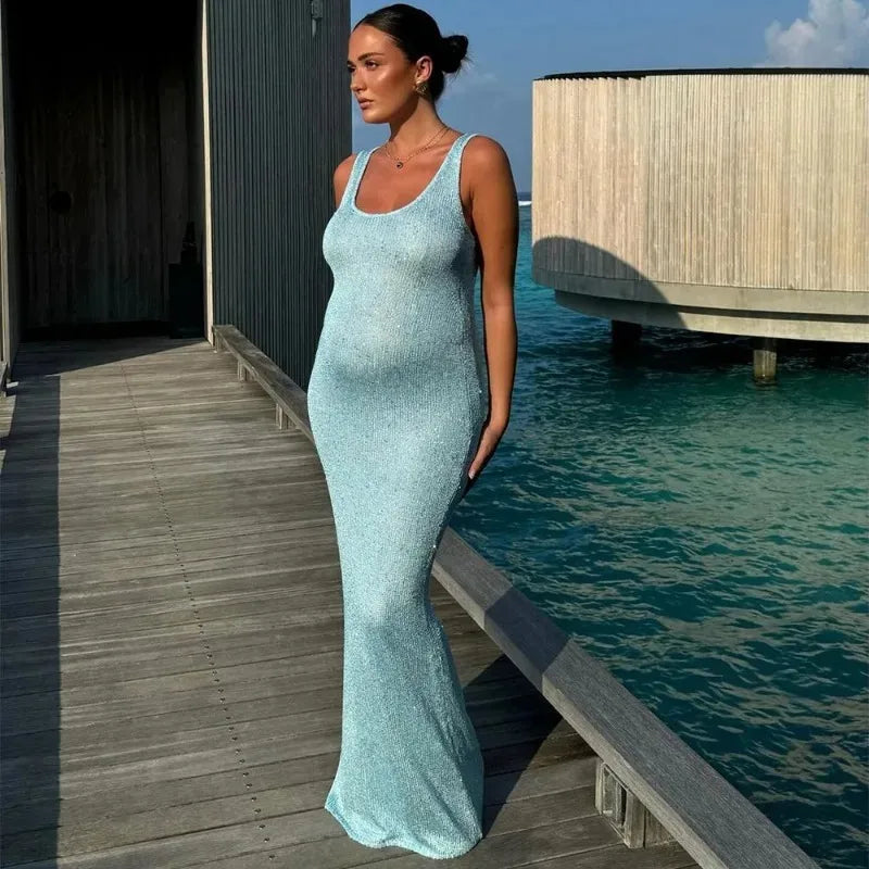 Women's Sexy Sleeveless Glitter Dress