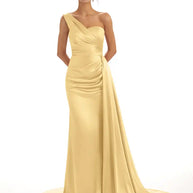 Satin One-Shoulder Bridesmaid Dresses