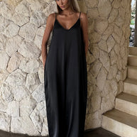 V-Neck Spaghetti-Strap Slip Nightgown