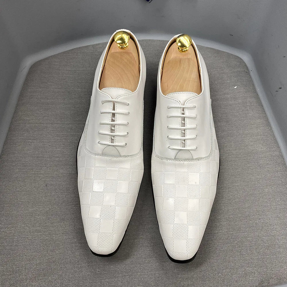 Wedding Party Dress White Formal Shoes for Men