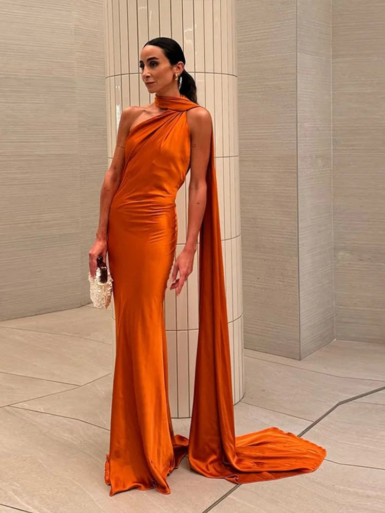 Satin Ribbon Party Dress For Women