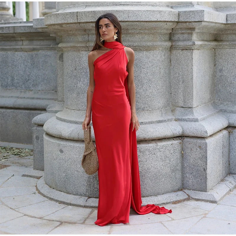 Sexy Satin Ribbon Party Dress For Women