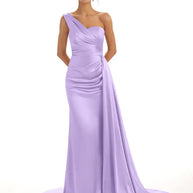 Satin One-Shoulder Bridesmaid Dresses