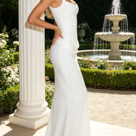 Square-Neck Fishtail Formal Dress