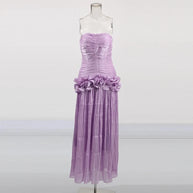 Solid Spliced Fungus Slimming Dresses for Women