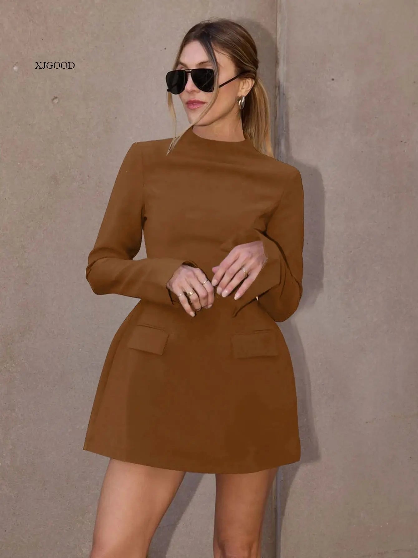 Waist-Cinched Midi Dress for Fall & Winter