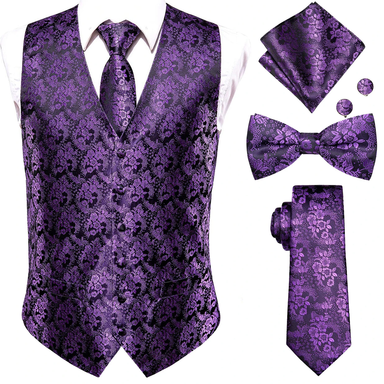 Luxury Silk Men’s Vest Set
