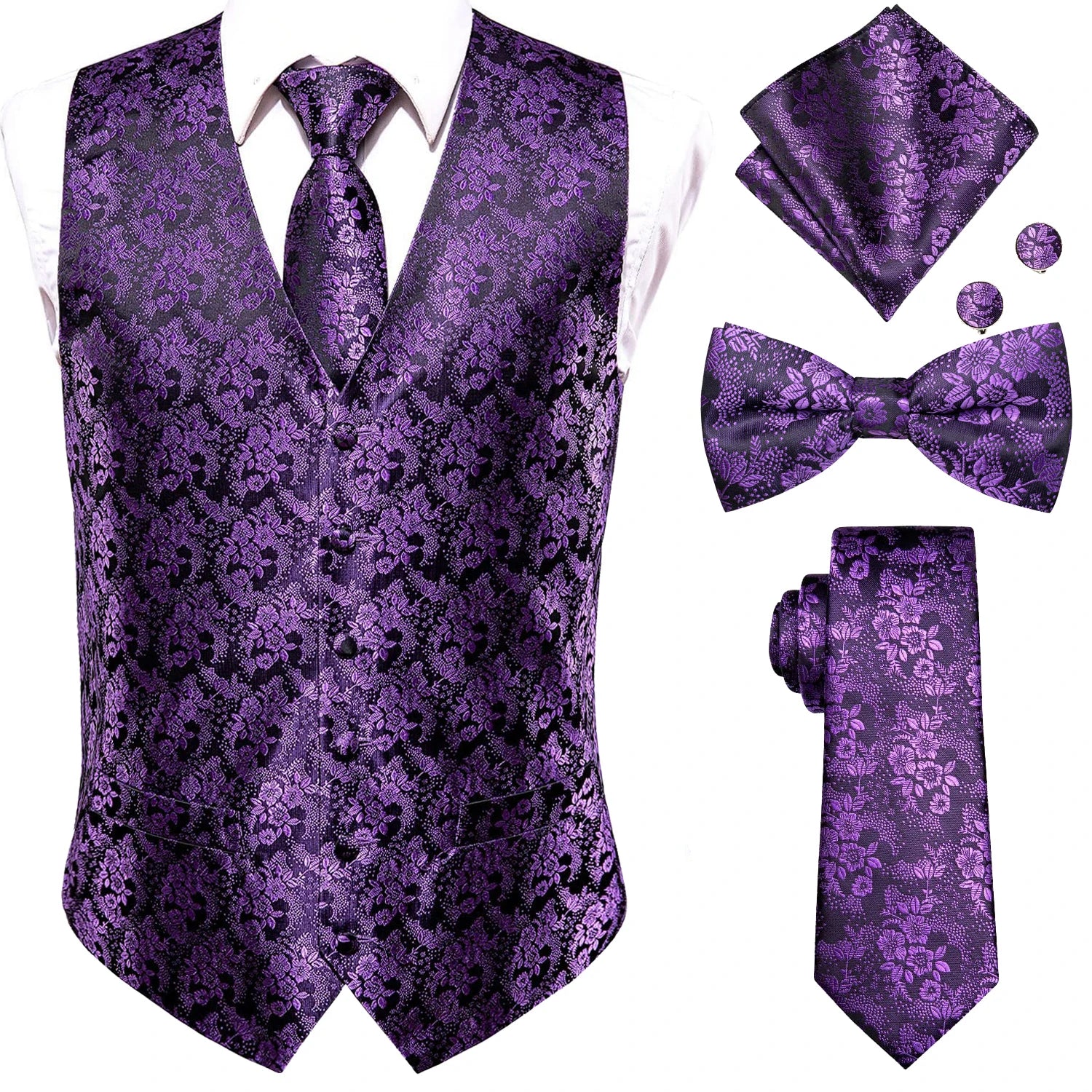 Luxury Silk Men’s Vest Set