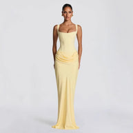Square-Neck Fishtail Formal Dress
