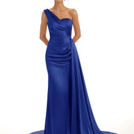 Satin One-Shoulder Bridesmaid Dresses
