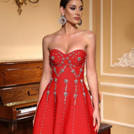 Hoshi Strapless Diamond Bandage Mini Dress