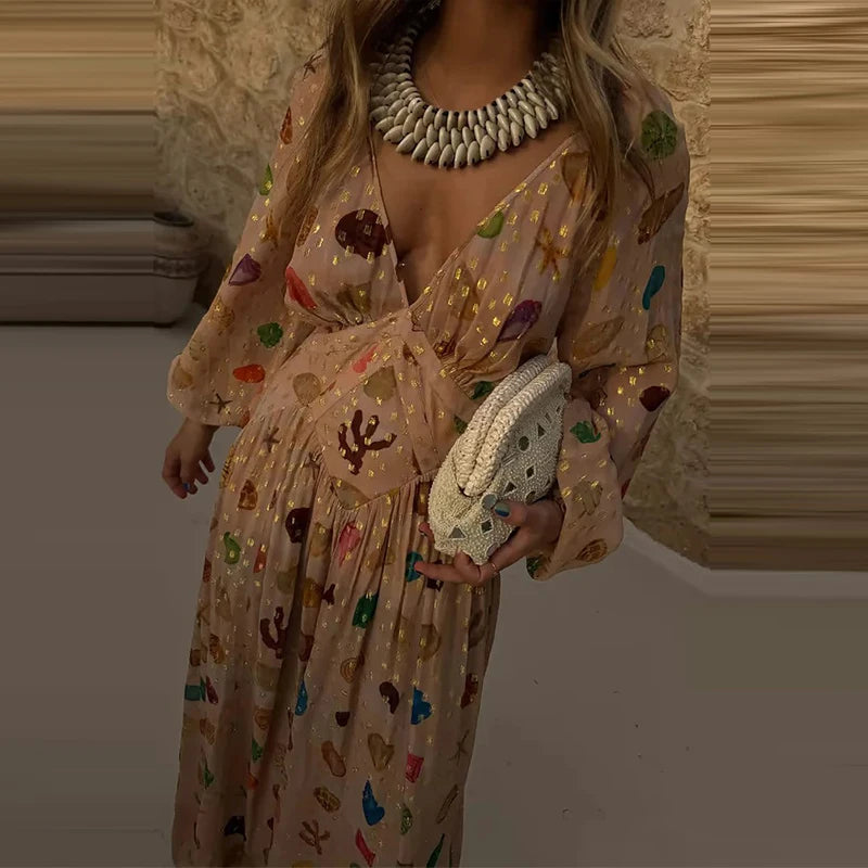 Fashion Hight Waist Pleated Chiffon Party Dress